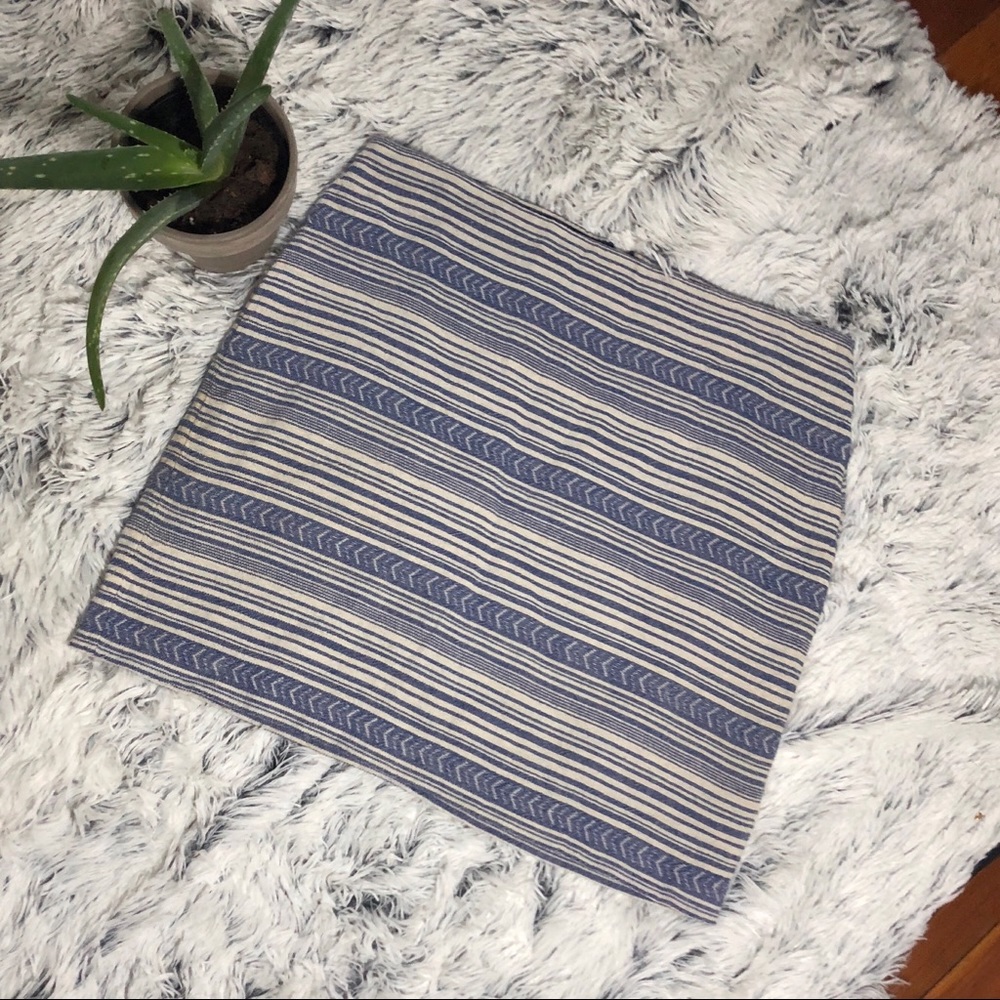 Gap Patterned Striped Cotton Chambray Mini Skirt 4 - image 6